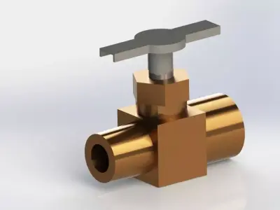 NEEDLE VALVE14NPTF-14NPTM Free 3D model