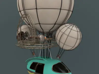 Steampunk Airship 3D model buy