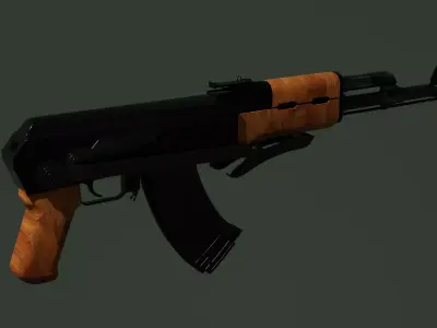 AK-47 rifle Free 3D model
