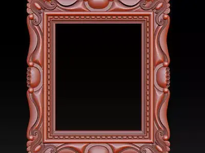 Classical carved frame 3D print model