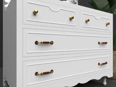 Classic Vanity Unit Low-poly 3D model