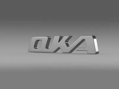 oka logo 3D model by Sergey