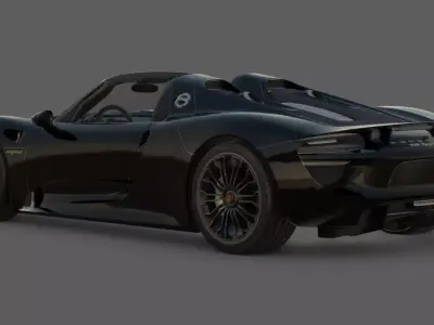 2015 Porsche 918 Spyder 3D Model  Hybrid Hypercar Revolution 3D model
