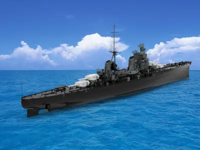 Italian cruiser Gorizia 3D model