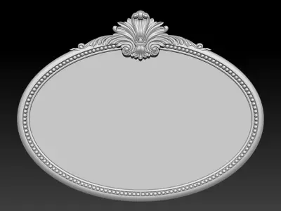 Classic Carved Mirror Frame 3D print model