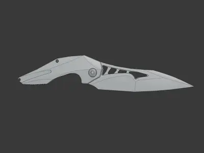 Brous Blades knife Raven Low-poly 3D model