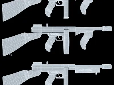 gun vintage rifle 3D model