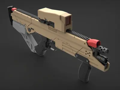 Cousar Crowe Assault Rifle 3D model