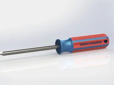 Screwdriver Set tool rack screwdrivers 3D model