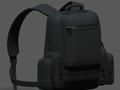Backpack military combat soldier armor scifi Generic  Low-poly 3D model