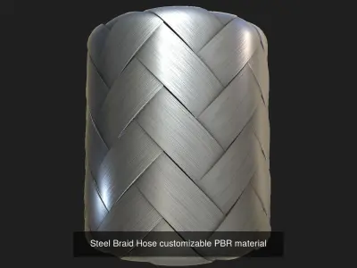 Flexible Metal Hoses customizable PBR materials Texture