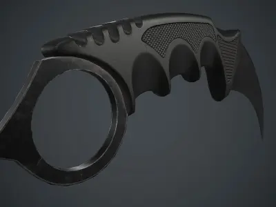 Military Karambit Knife PBR Game Ready Low-poly 3D model