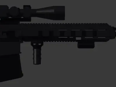 HK 417 Suppressed Free 3D model
