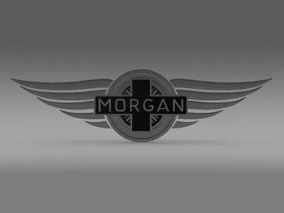 morgan logo 3D model by Sergey