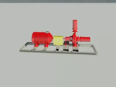 Electric Pump High-Detail Revit Family MEP Ready  3D print model
