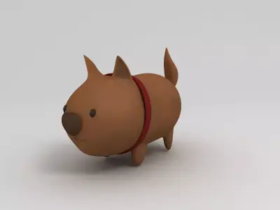 Cartoon Dog  3D model