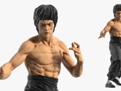  Toy Bruce Lee in Martial Pose 