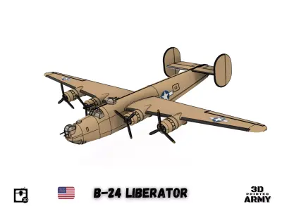 Consolidated B-24 LIBERATOR  - STL files for 3D printer 3D print model
