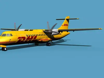 ATR  ATR-72-600 DHL Cargo 3D model
