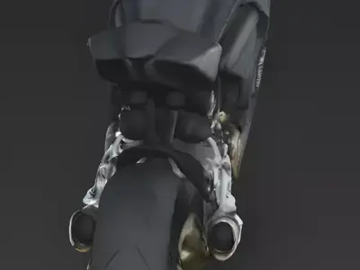 Realistic Carbon Superbike 3D Model Low-poly 3D model