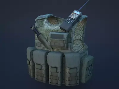 body armor  Low-poly 3D model