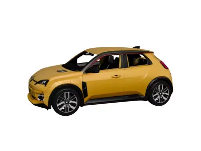 Renault 5 E-Tech 2026 Compact Electric Hatchback Retro-Modern 3D model