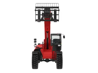 Telescopic Handler Forklift Raised 3D model