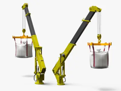 Industrial Crane with 1 Ton Bulk Bag 3D model