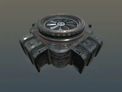 SciFi Vents Low-poly 3D model