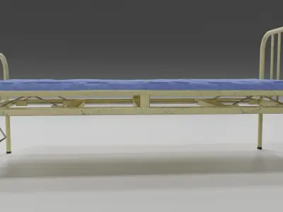 Hospital Bed - Low Poly Low-poly 3D model