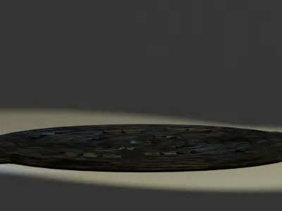 Rustic Manhole Cover 3D Model  Low Poly Game Ready Free low-poly 3D model