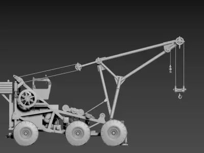 Carrier Tilly Aircraft Carrier Crash Crane 3D Model 1 35 1 87 3D print model