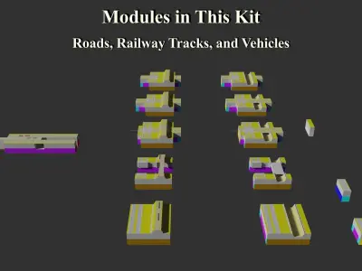 Building Blocks for Modern City Scenes - Kit 02 3D model