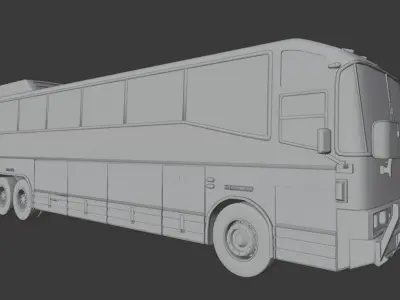 Denning Landseer Bus Low-poly 3D model