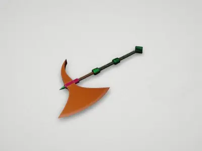 Game asset Vibrant Stone-Tipped Axe 3D model