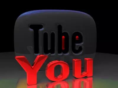 Youtube logo Free 3D model
