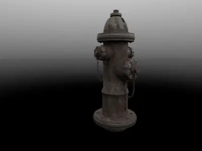 Hydrand FBX fire hydrant Low-poly 3D model