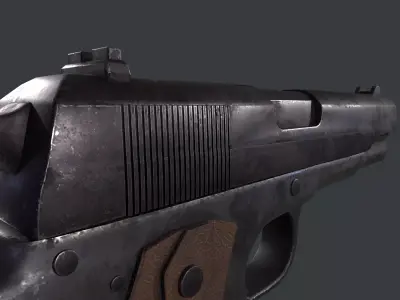 Colt 1911 Gun Low-poly 3D model