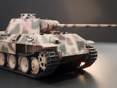 Panzer V Panther - WW2 German Medium Tank 3D model