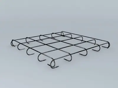 footer metal grid Free 3D model
