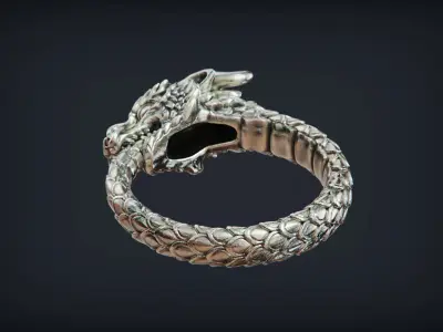Dragon Ring Ouroboros 3D print model
