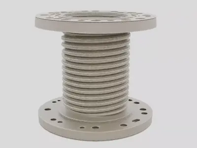 Industrial Factory Pipe Expansion Joint for 3D print 3D model