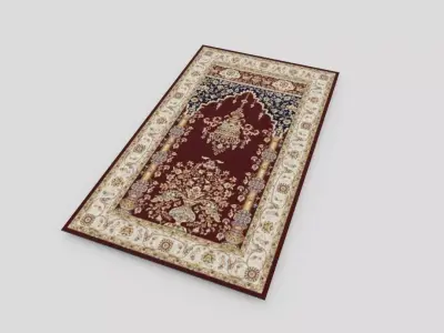 Islamic prayer carpet  Low-poly 3D model