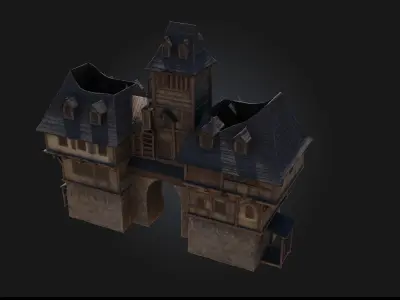 Medieval Fortress Model  Stronghold of the Old World 3D model