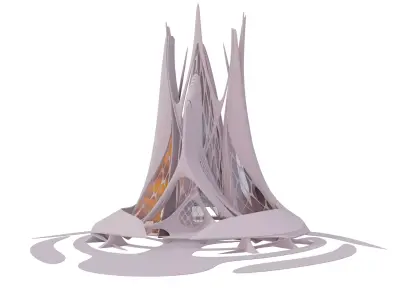 Futuristic  Expo Center building Sci-Fi  3D model