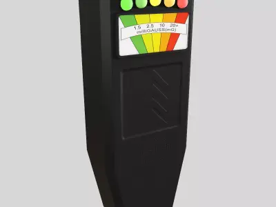 EMF Meter Magnetic Field Detector Low Poly Low-poly 3D model