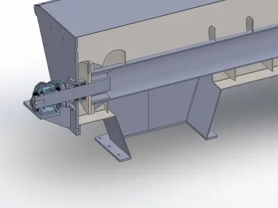 DIAMETER 315 X 8000 mm SPIRAL CONVAYOR SCREW 3D model