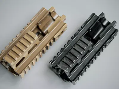 FN SCAR Tactical Handguard PWS SRX Low-poly 3D model