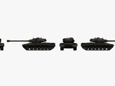 001146 american tank t-32 3d print ready 3D print model