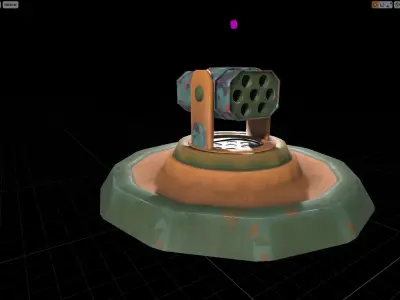 Missile Launcher Game Asset Low-poly 3D model
